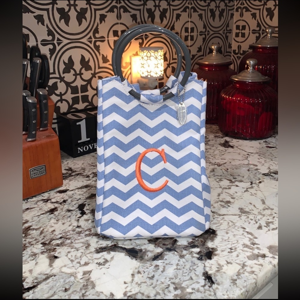 Monogrammed Chevron Women’s Linch Box Brand New